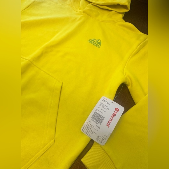 Marmot Vibrant Yellow Women's Hoodie - W Peaks Yellow Hoodie - Picture 2 of 3
